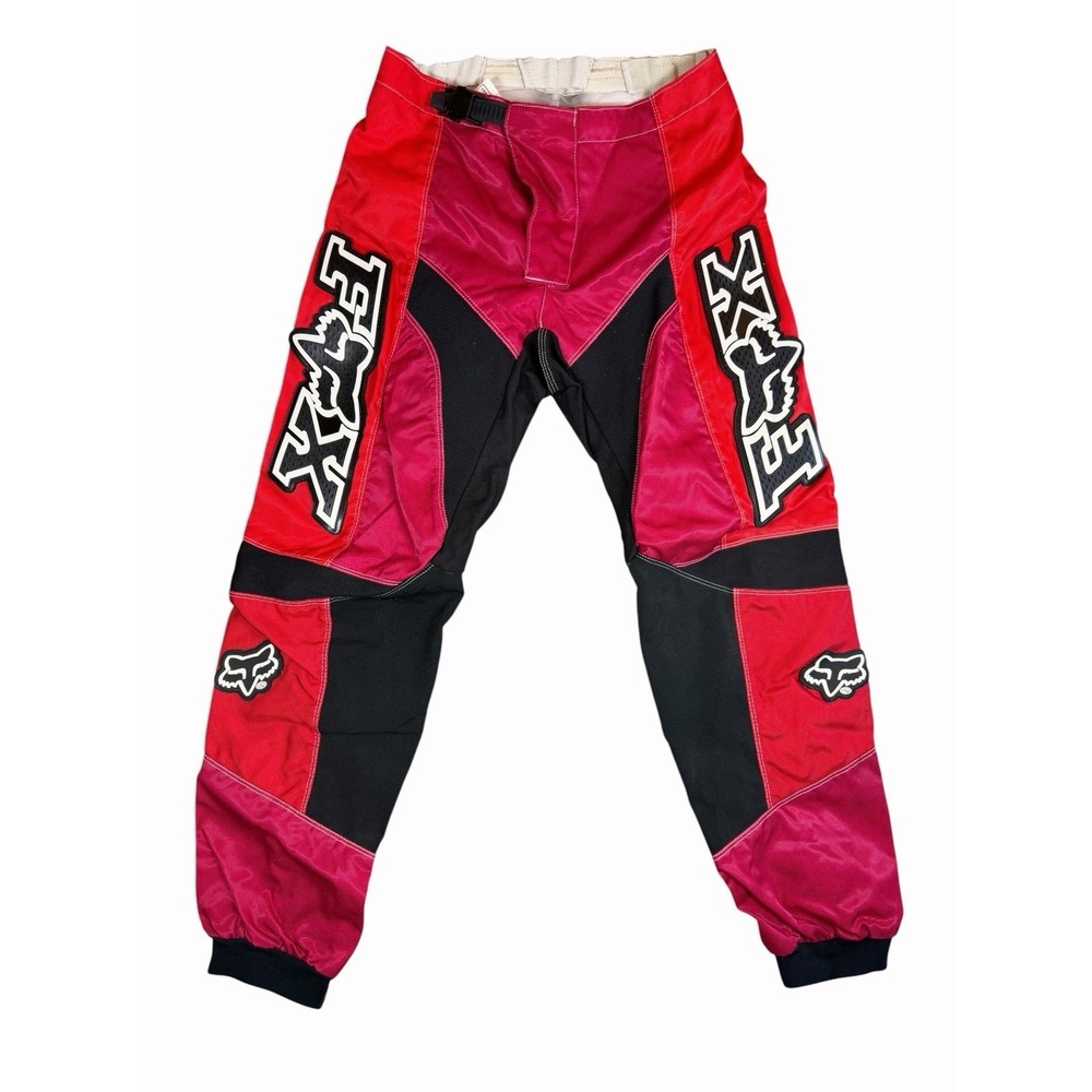 Fox 360 Motocross Pants Mens 32 Red Black MX ATV Dirt Bike Racing Riding Gear